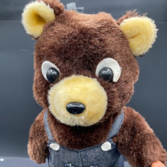 1992 Leader Toy Corp Roller Skating Bear Rollie Blue Jean Overalls Skates Music - Picture 2 of 10